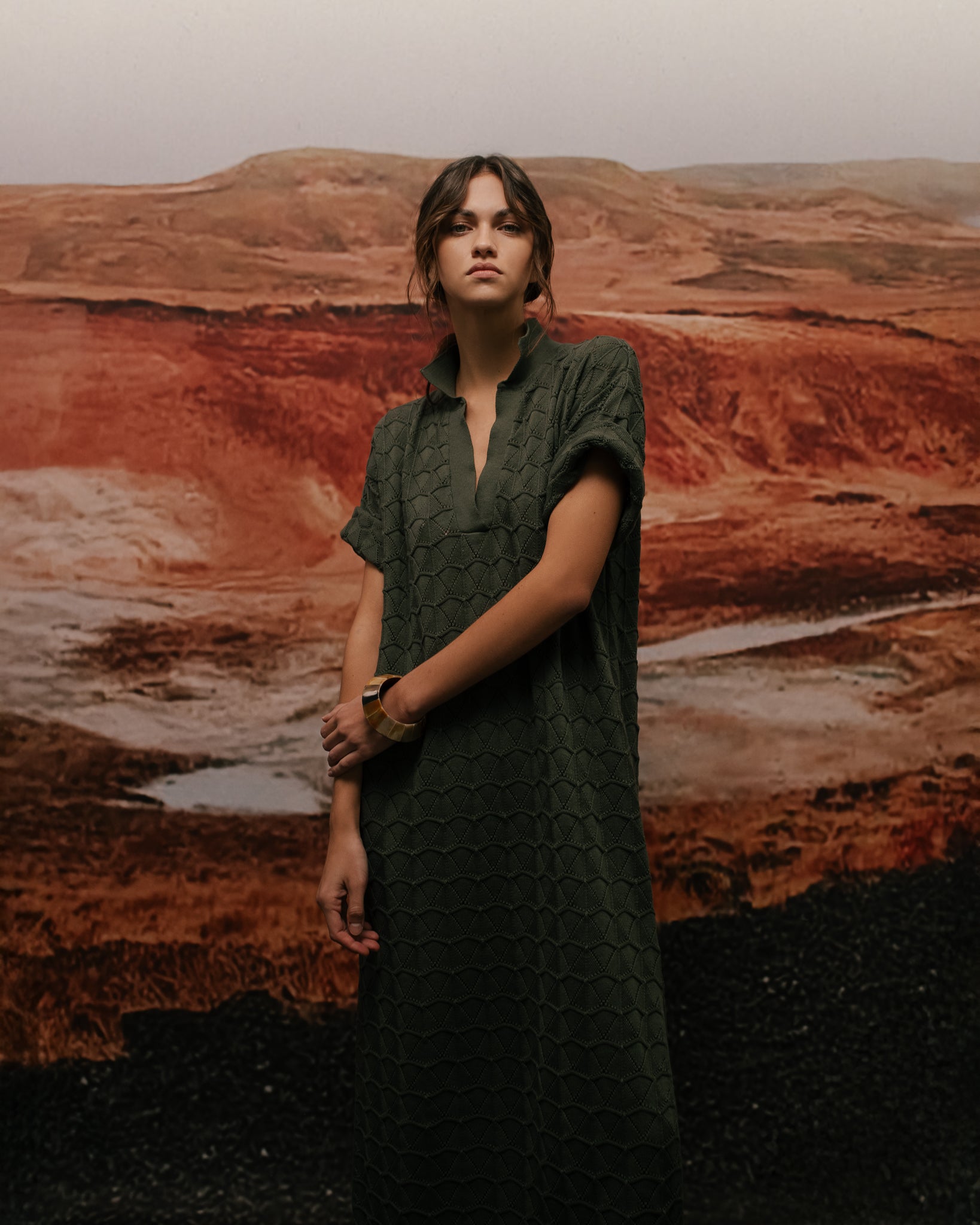 VALLARTA OLIVE DRESS