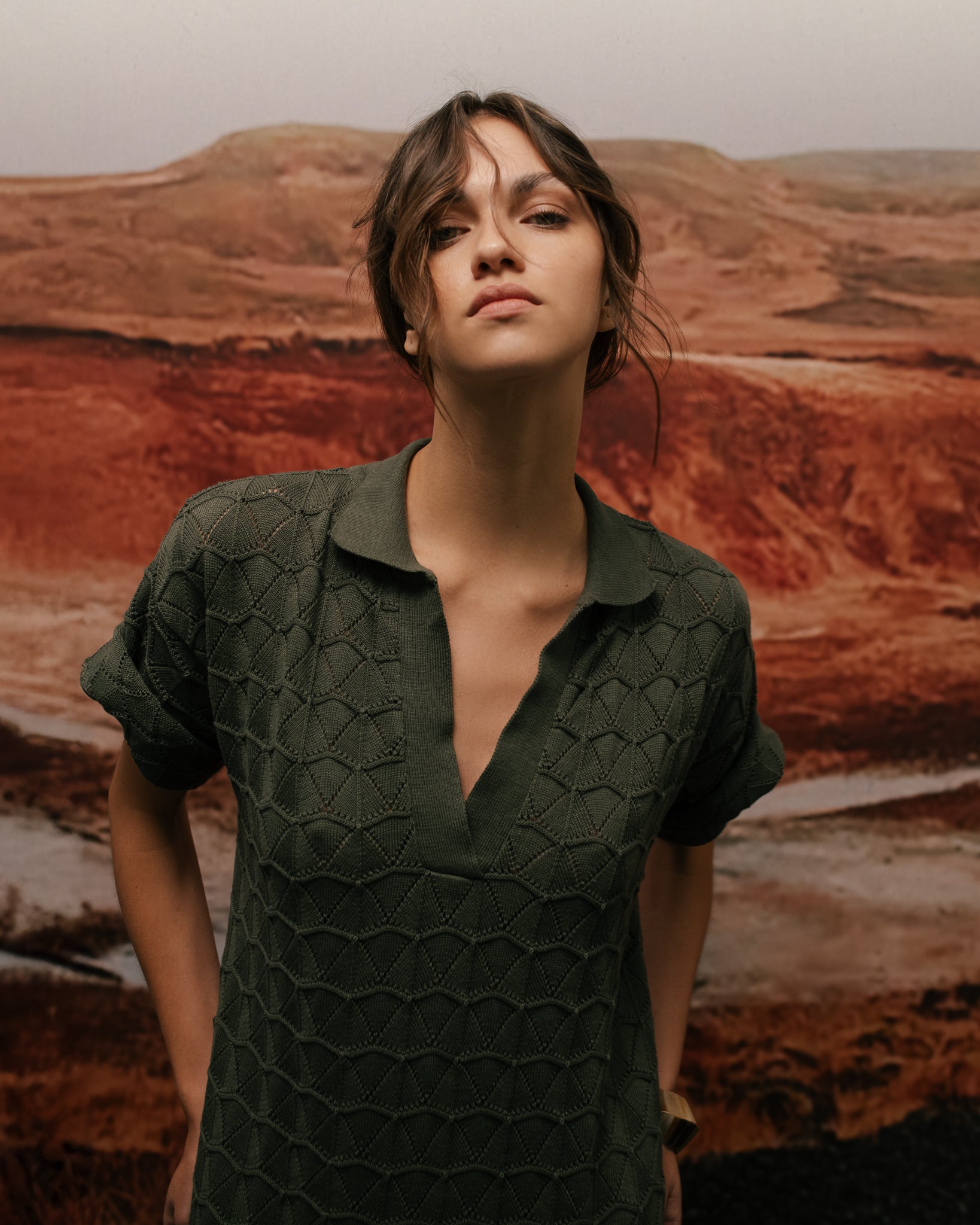 VALLARTA OLIVE DRESS